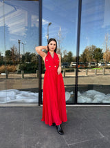 Vestido largo 502269 con cinturon