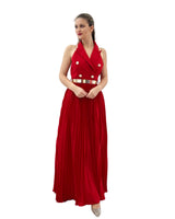Vestido largo 502269 con cinturon