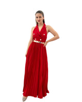 Vestido largo 502269 con cinturon