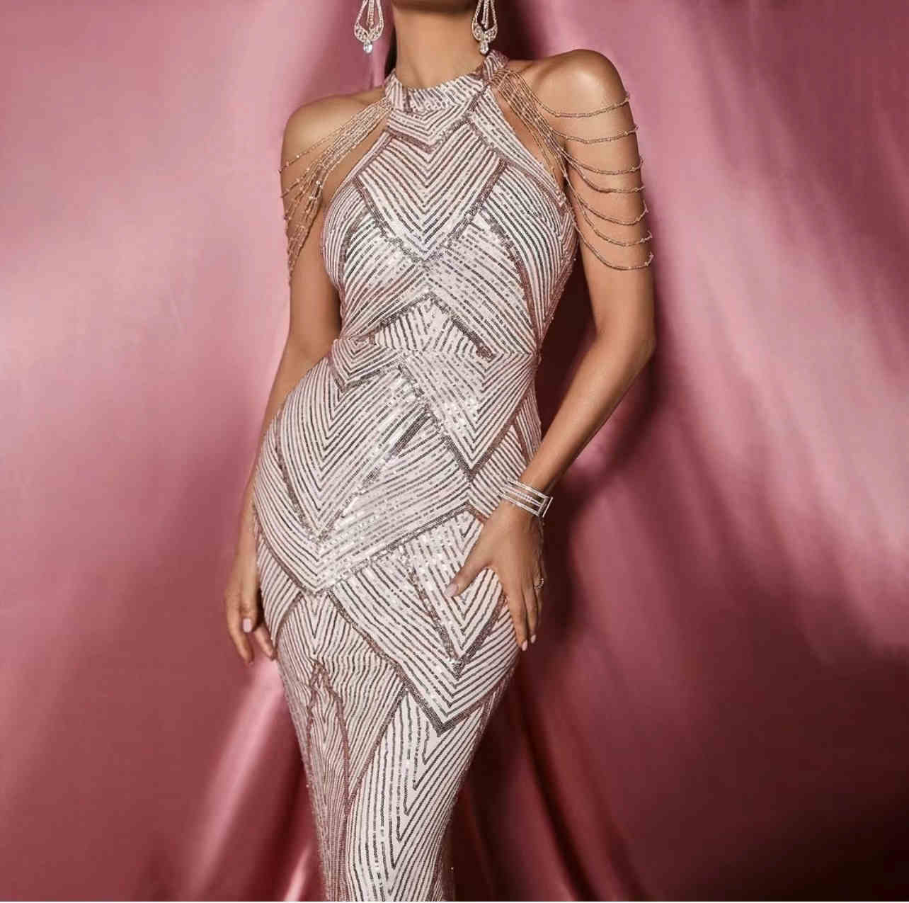 Vestido lentejuelas 241001