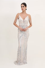 Vestido largo lentejuelas 512107