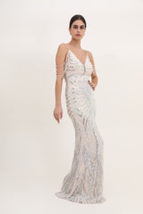 Vestido largo lentejuelas 512107
