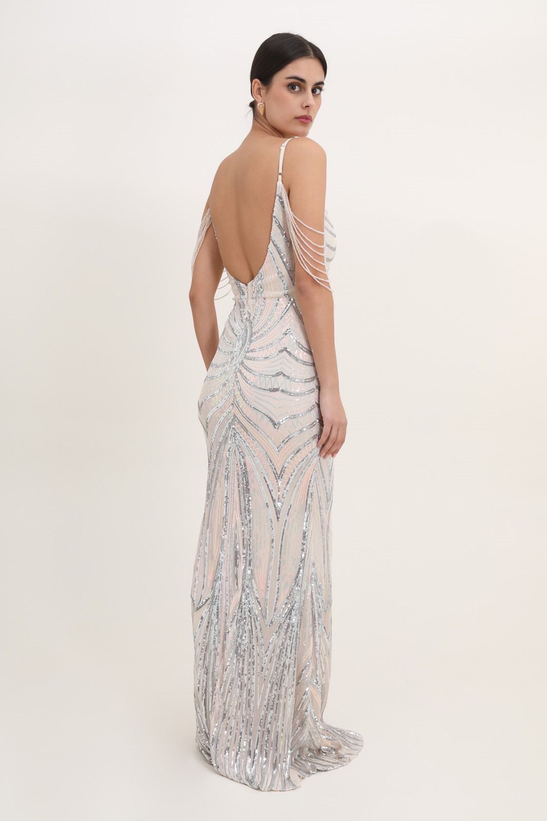 Vestido largo lentejuelas 512107
