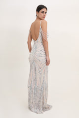 Vestido largo lentejuelas 512107