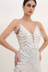 Vestido largo lentejuelas 512107