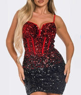 Short dress with sequins 512150