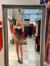 Short dress with sequins 512150