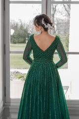 Long sleeve glitter dress 6565