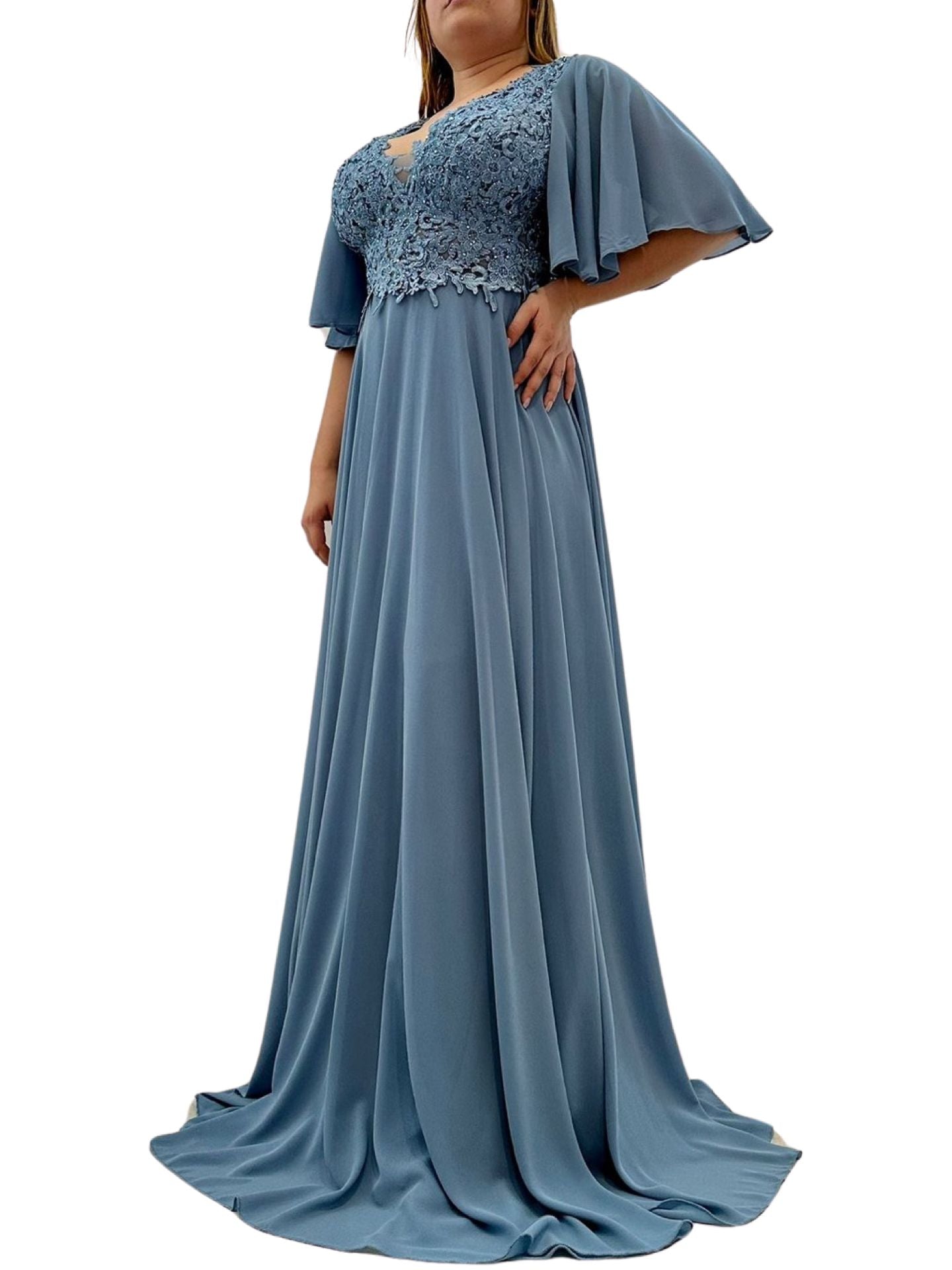 Long dress 8939 Plus size