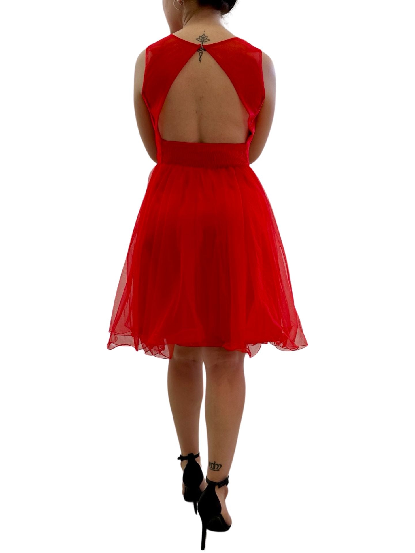 Vestido corto de tull 9149