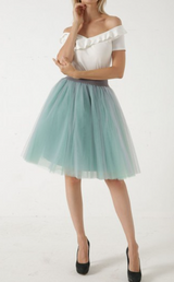 Falda de tul corto W9049