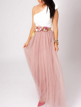 Falda de tul larga J9576