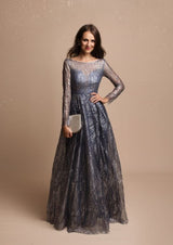 Vestido largo con purpurina HM2274