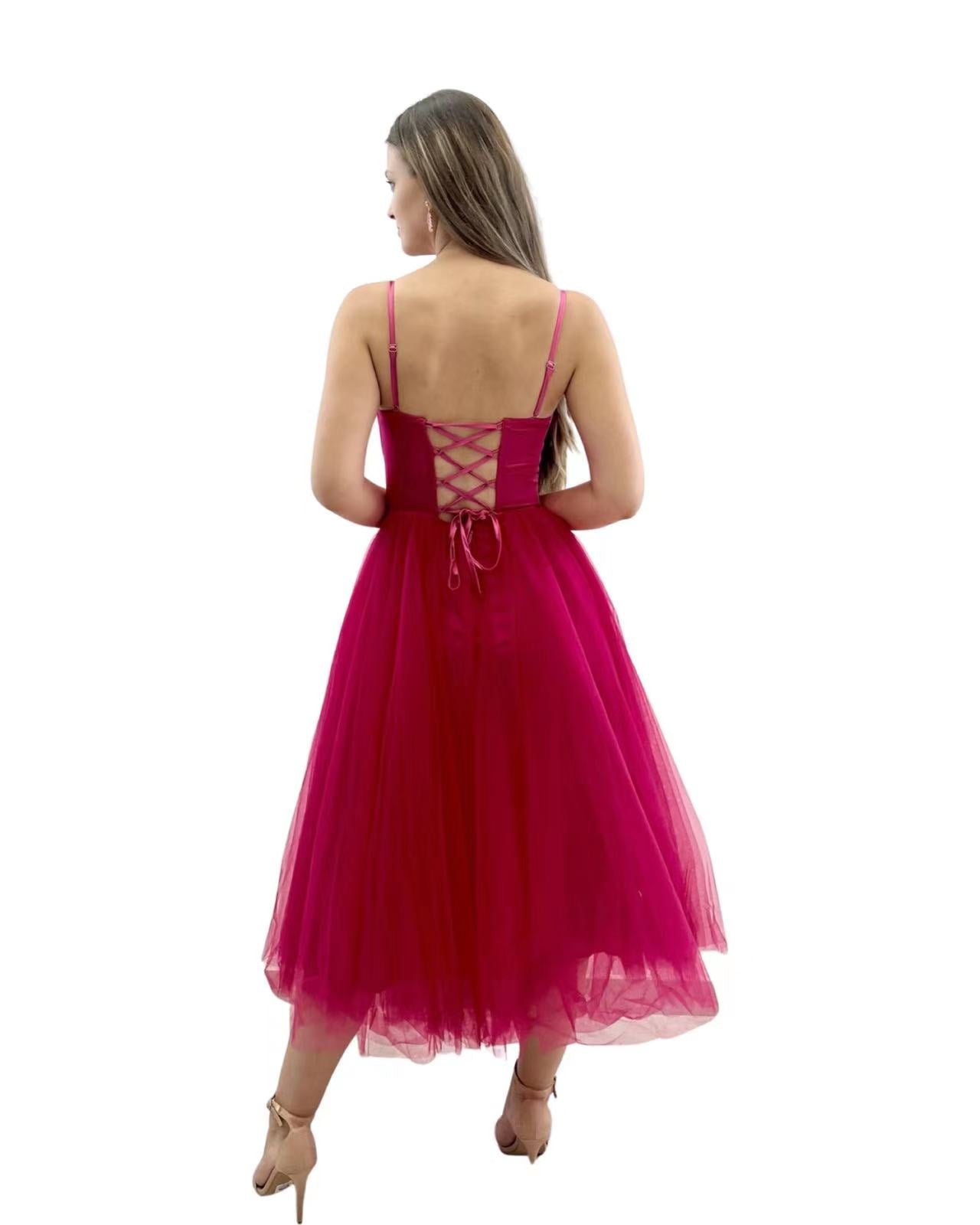 Vestido tull midi HM2327