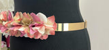 Cinturon rigido con flores B7237
