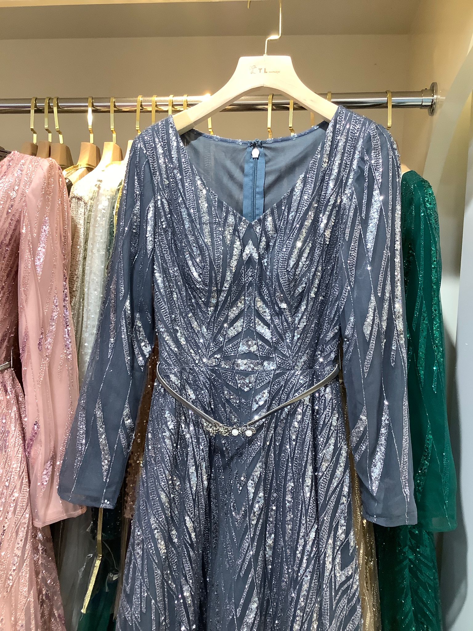 Long dress with sleeve TL-107