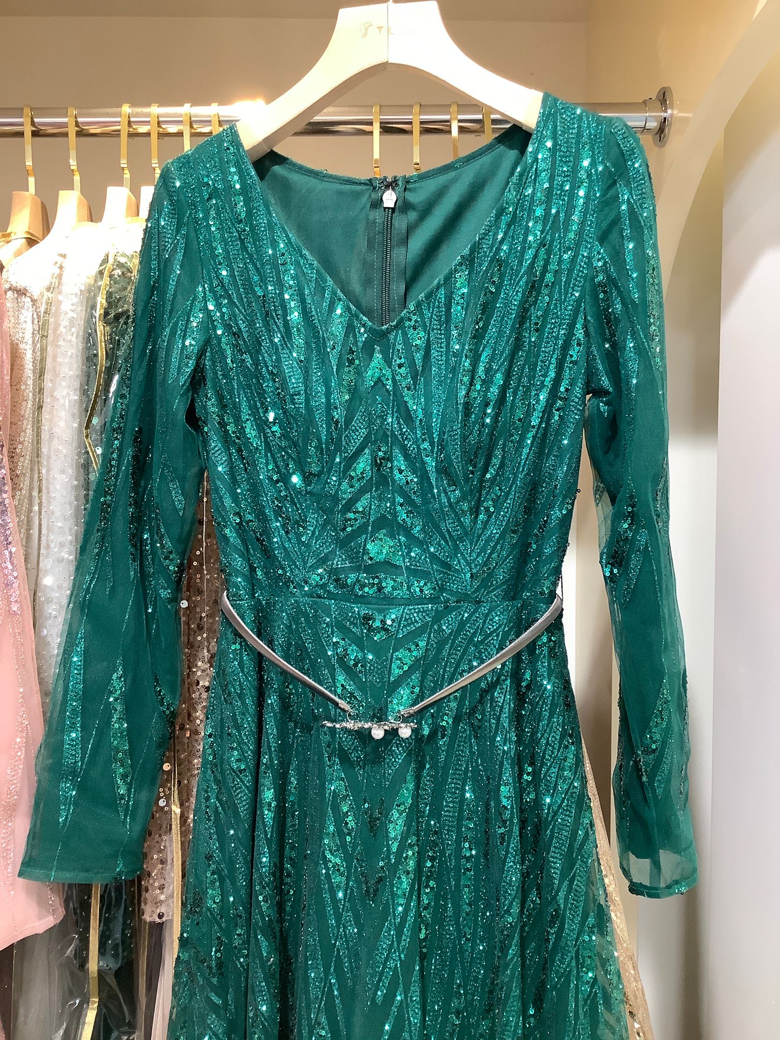 Long dress with sleeve TL-107