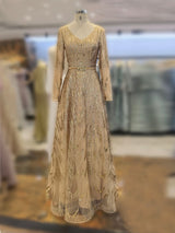 Vestido largo con manga TL-107