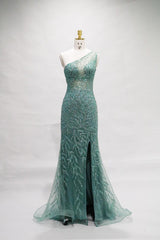 Vestido sirena, bordado con pedreria TL-5004