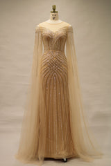 Vestido largo con bordado de piedras TL-5009