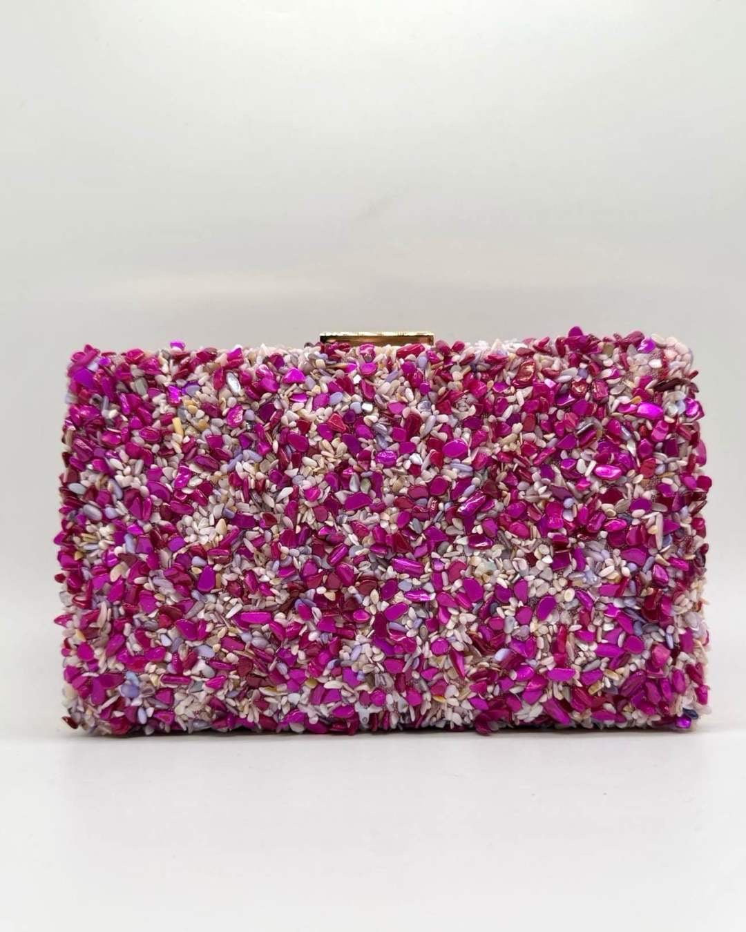 Clutch/bolsos piedras doble cara BR4066