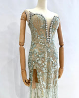 Vestido largo pedreria LYS504