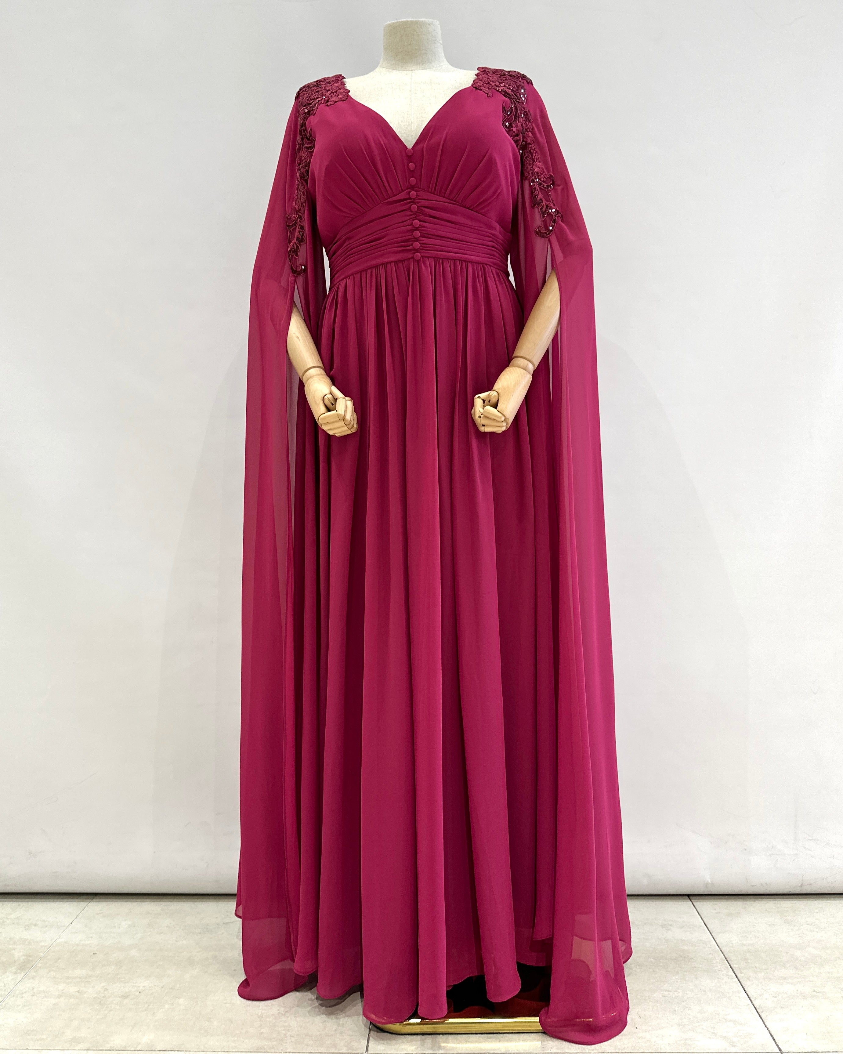 Long dress with sleeves R8307G