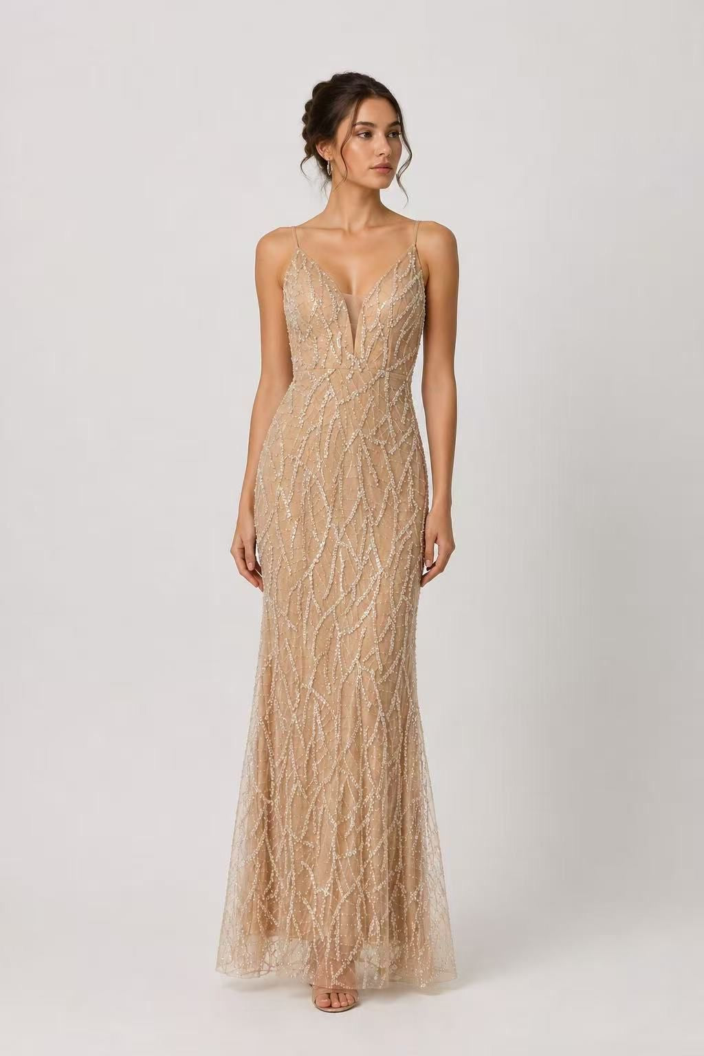 Vestido largo R8354