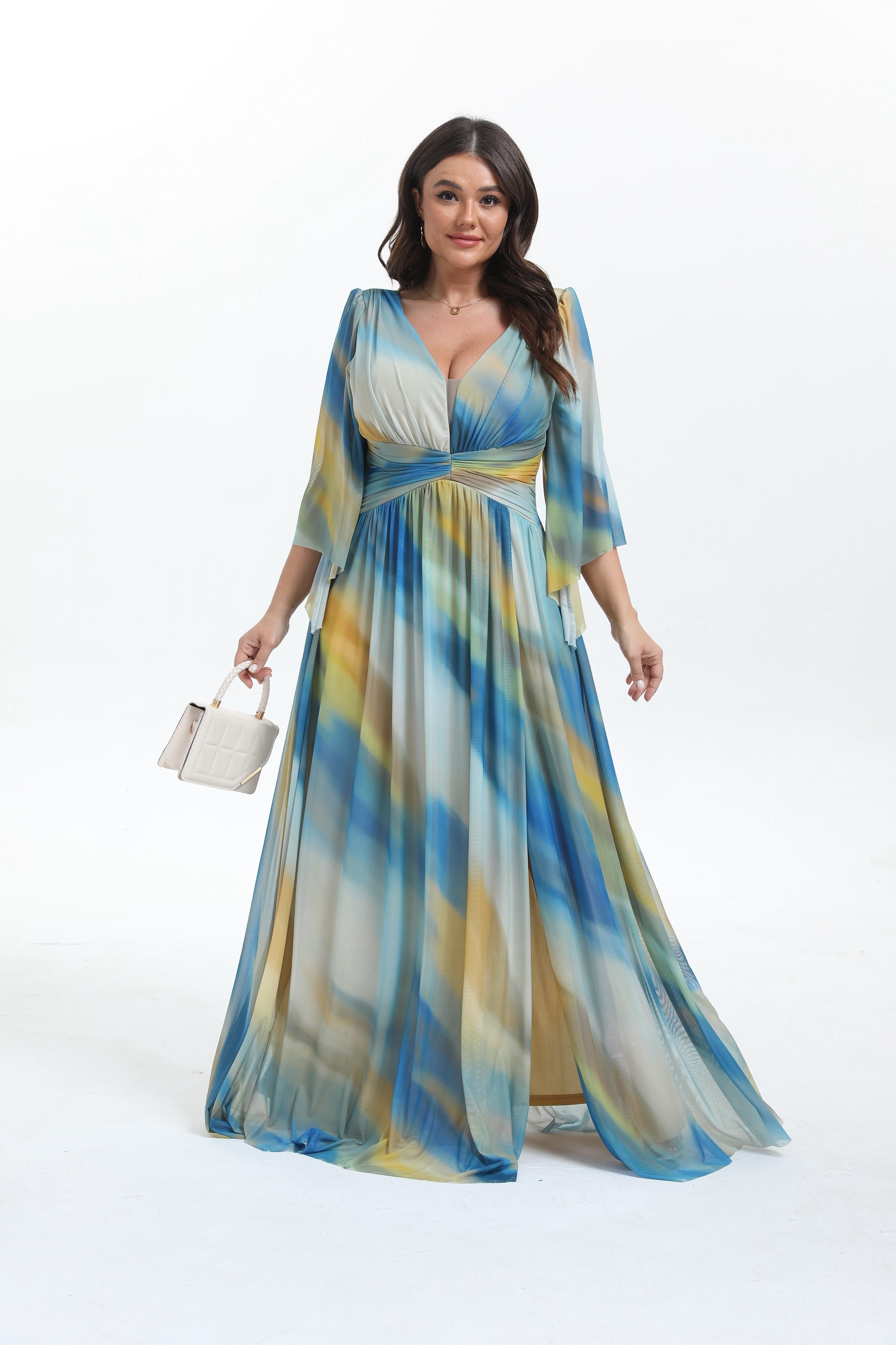 VESTIDO LARGO ESTAMPADO 2537-1 TG