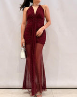 Vestido largo con brillo 120020