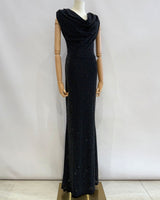 Vestido largo con brillo 15778