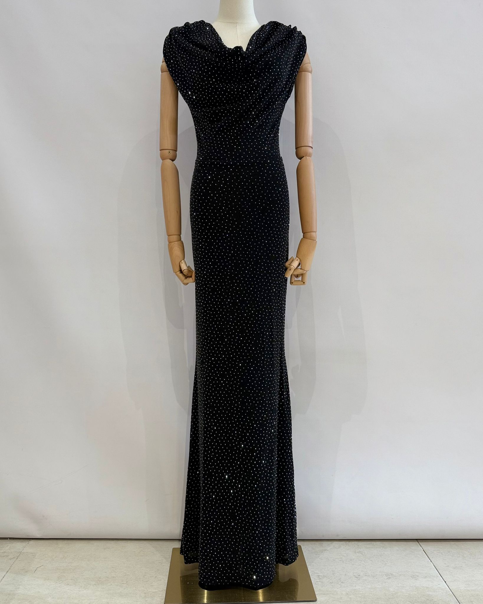 Vestido largo con brillo 15778