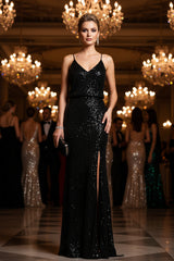 Vestido largo lentejuelas 16359
