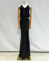 Vestido largo lentejuelas 16359