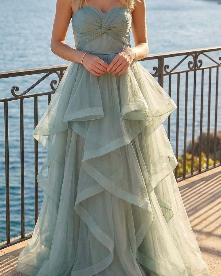 Vestido largo de tul 99622