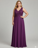 Vestido largo talla grande 1693