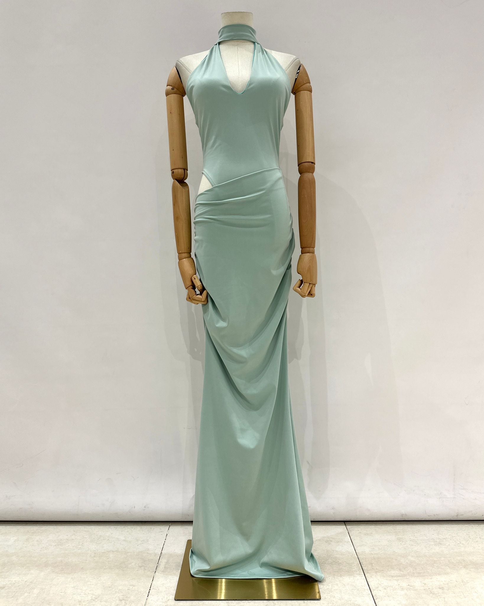 Vestido largo halter 19351
