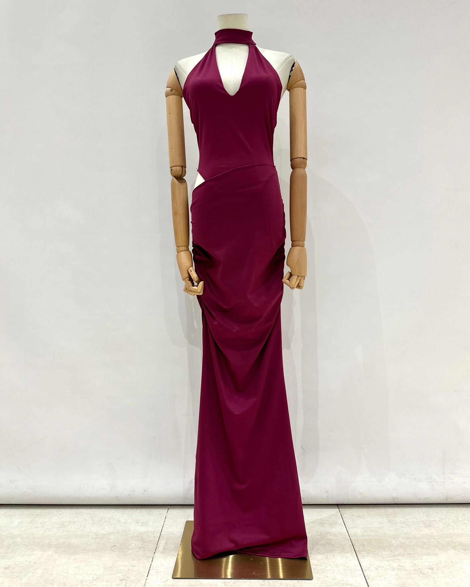 Vestido largo halter 19351