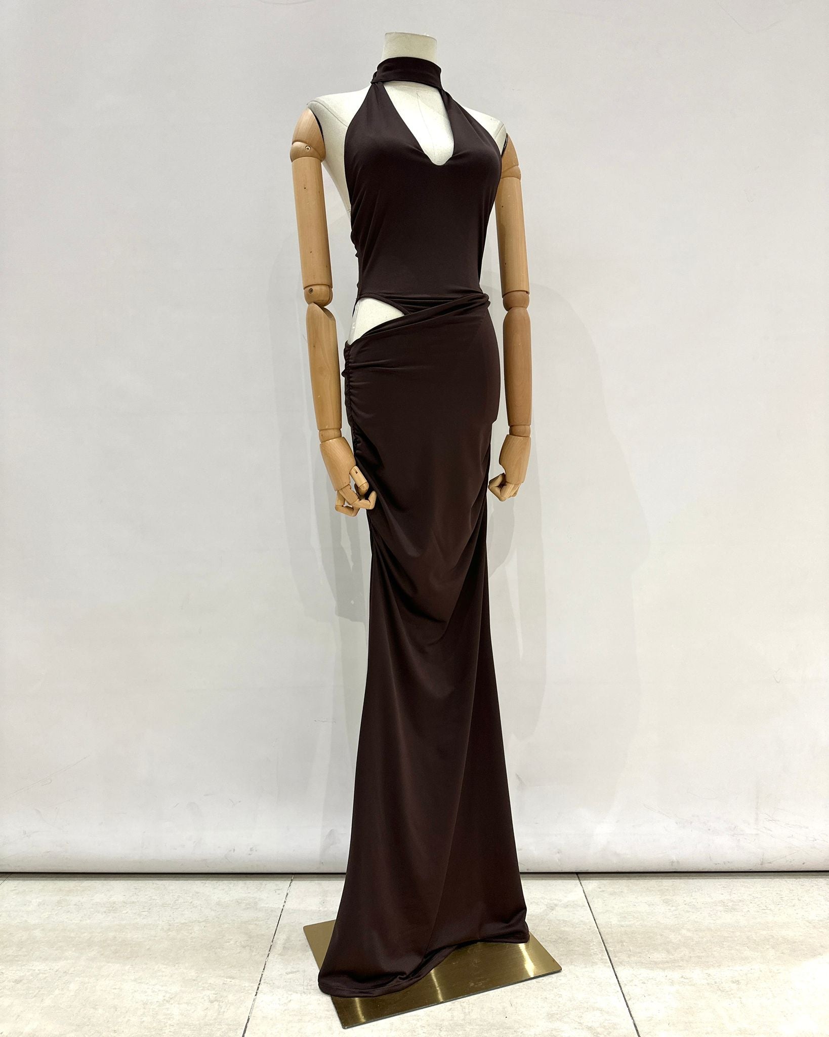 Vestido largo halter 19351