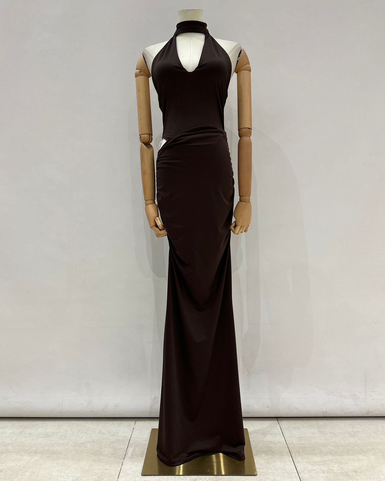 Vestido largo halter 19351