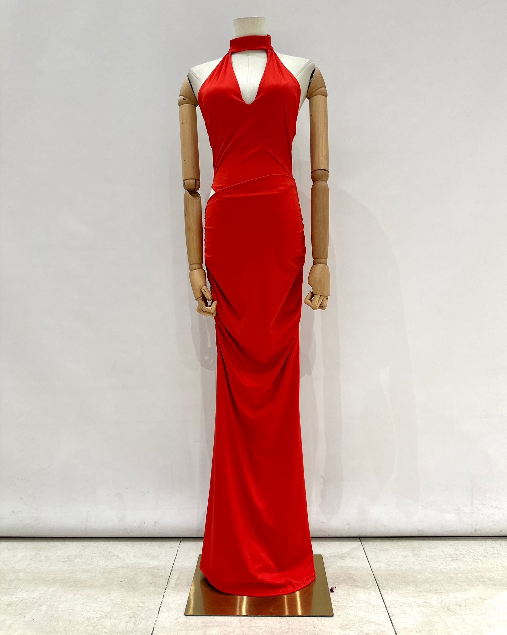 Vestido largo halter 19351