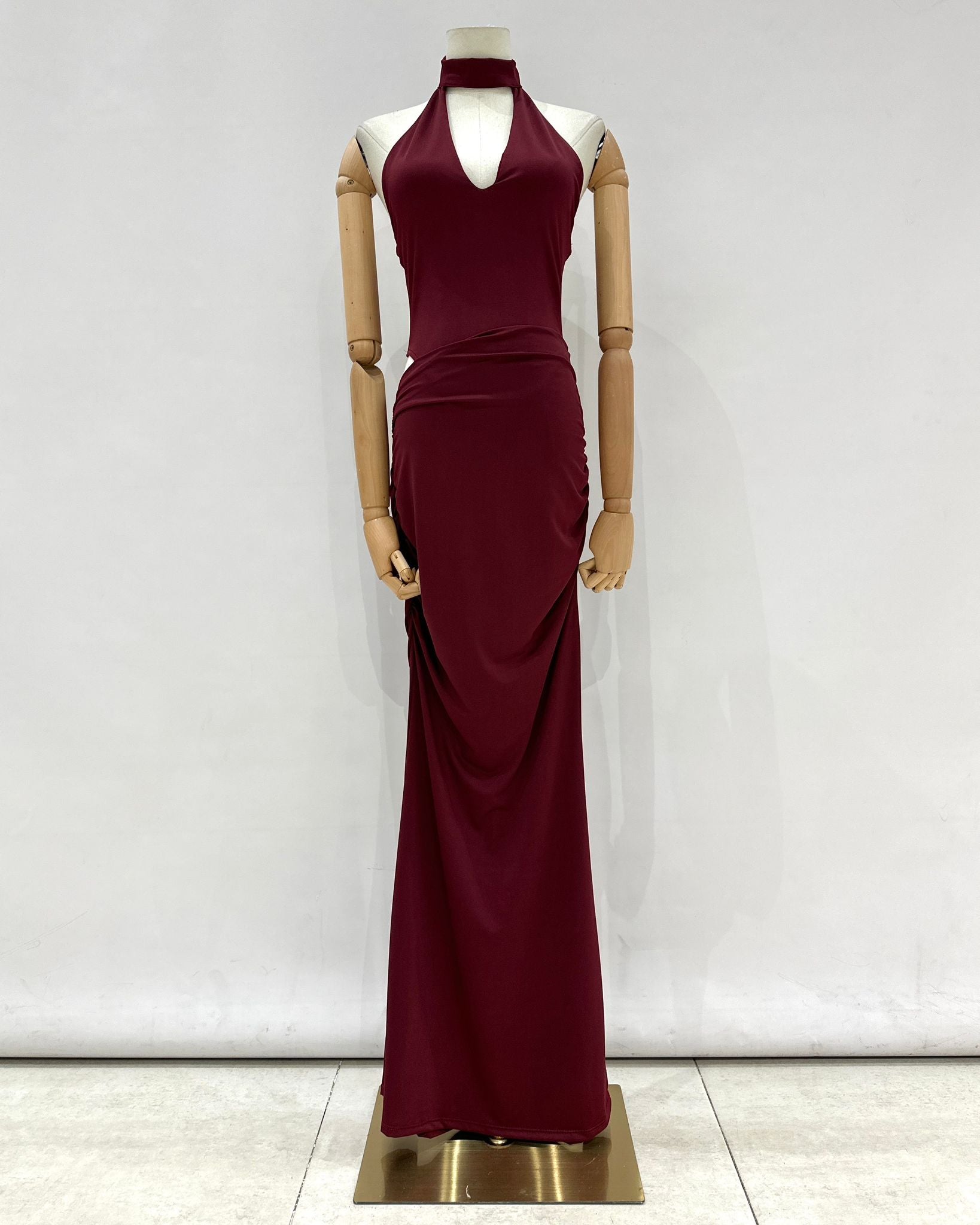 Vestido largo halter 19351