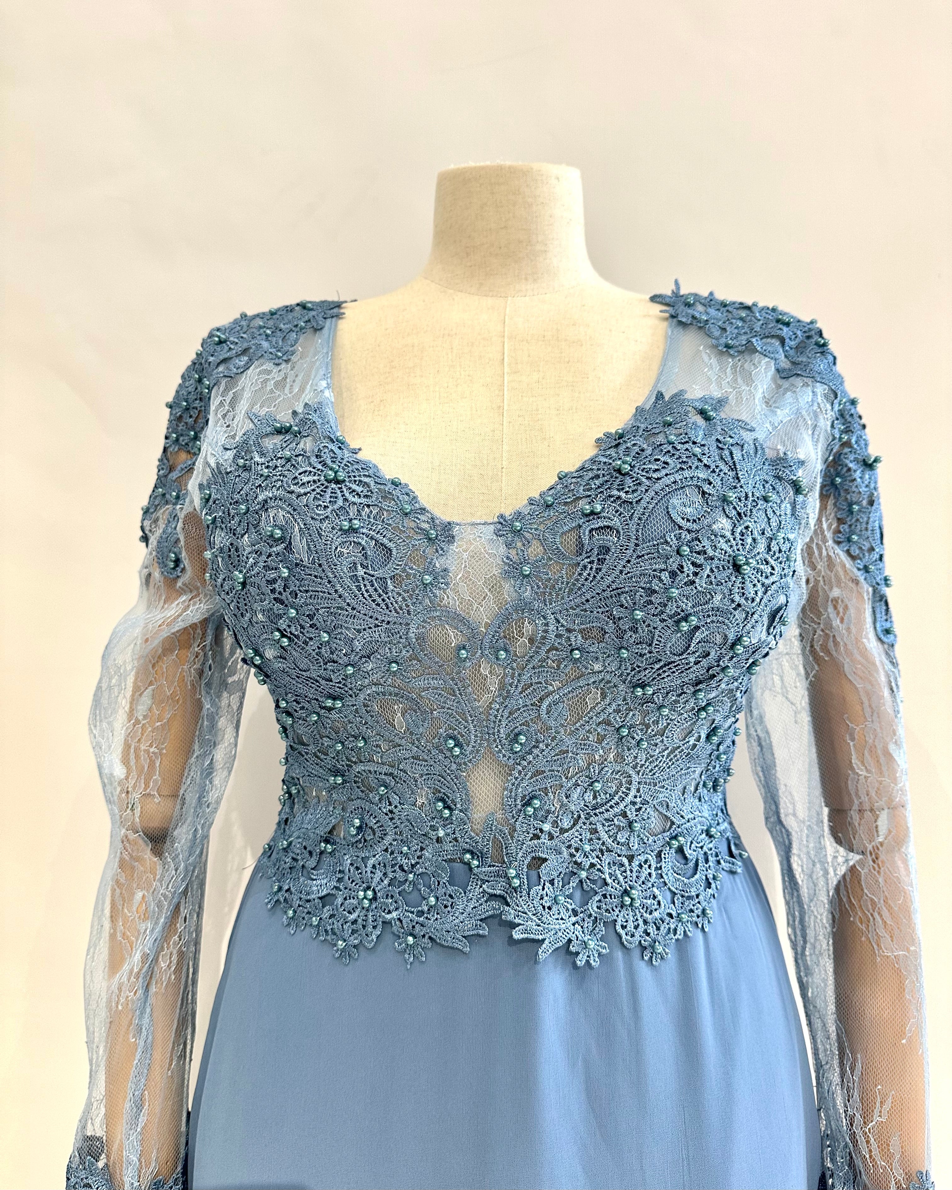Vestido largo talla grande 9357