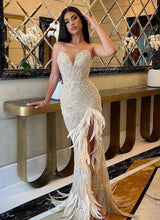 Vestido largo plumas TYS091