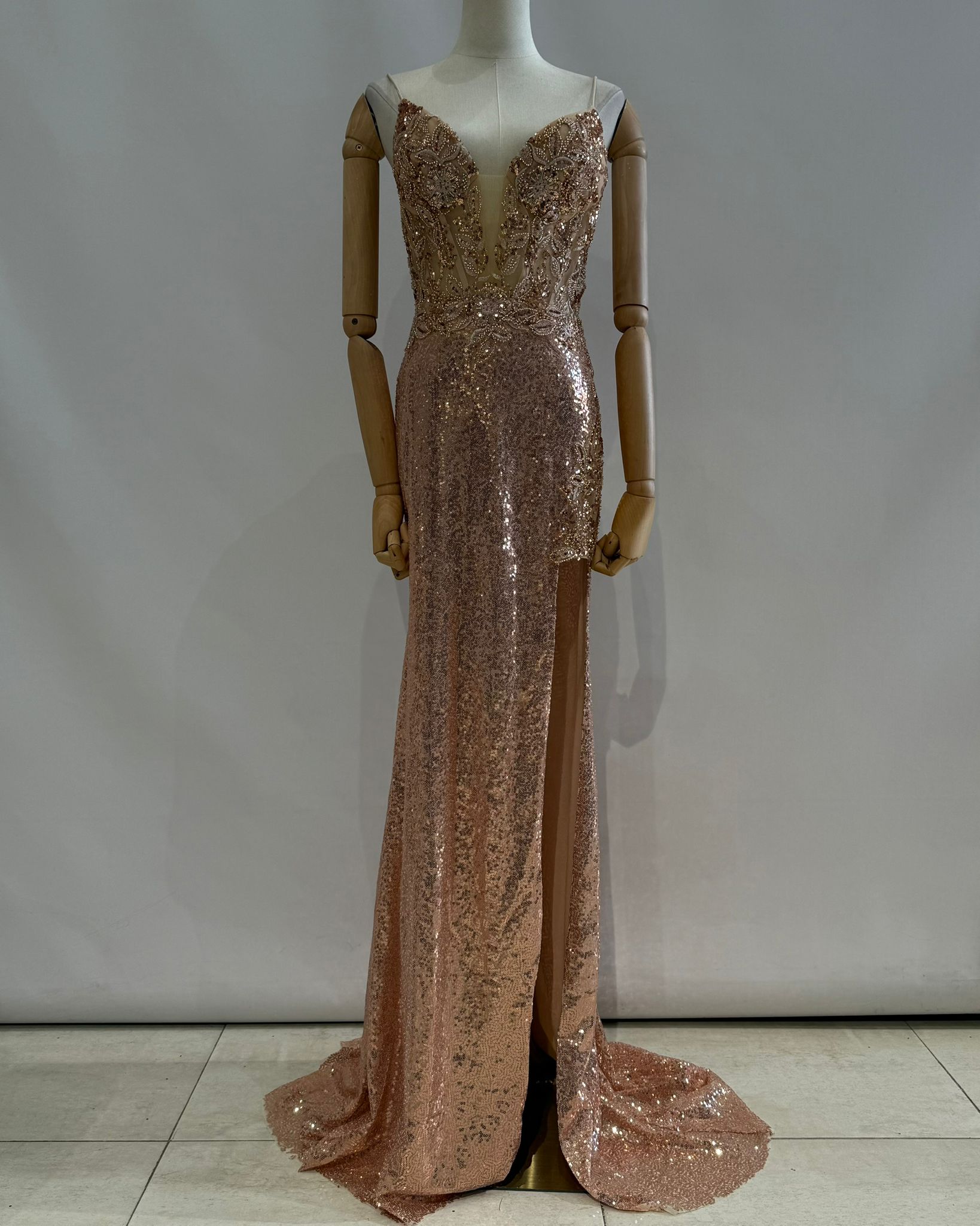 Vestido largo de lentejuelas 2343