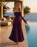 Vestido largo liso 2678-1
