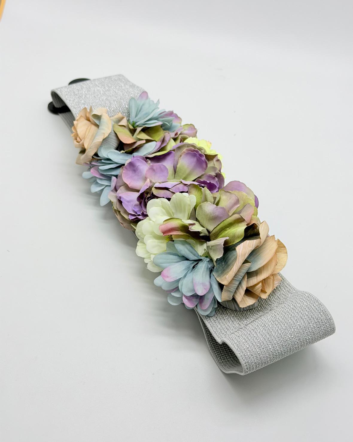 Cinturon de flores y brillo A55124