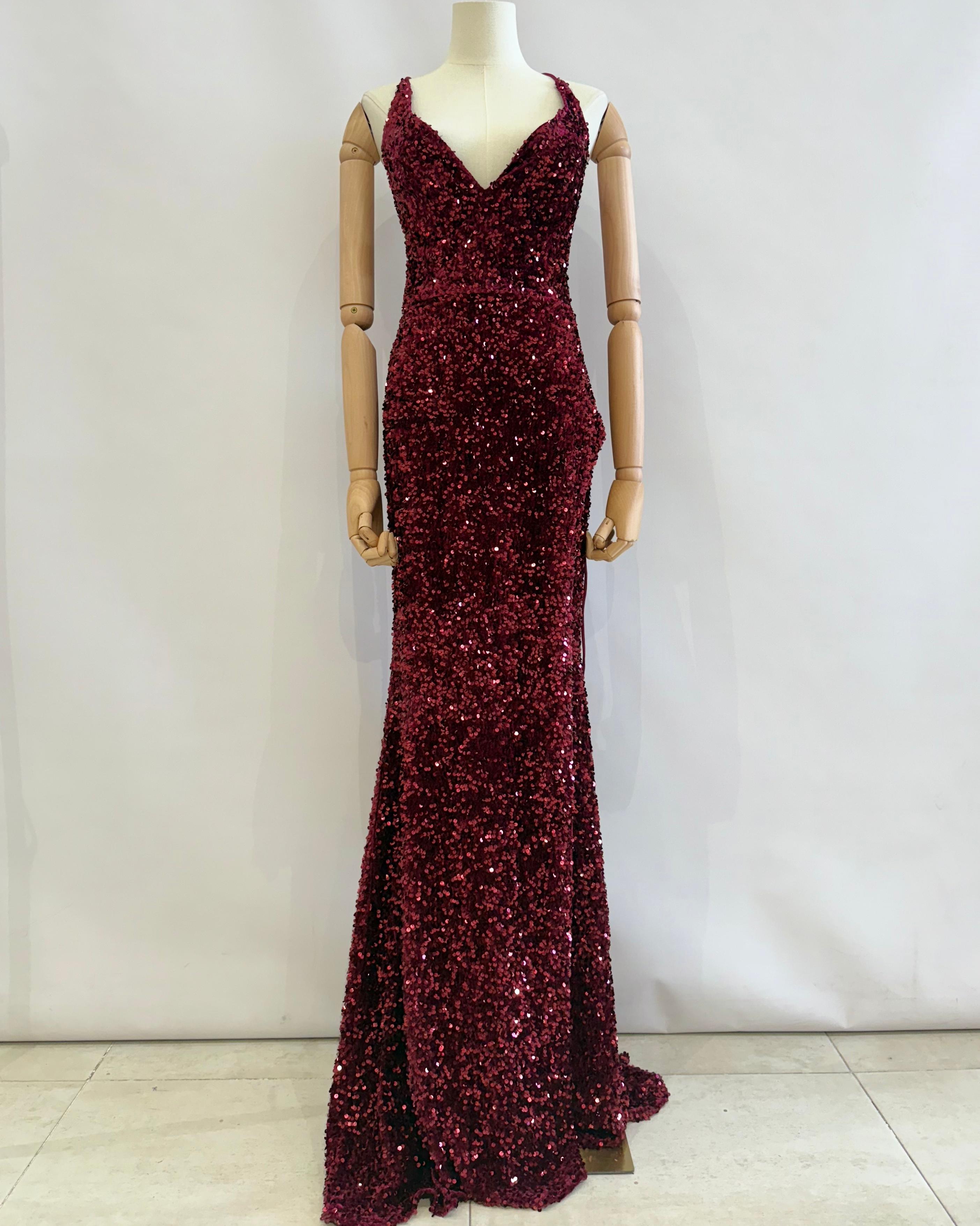 Vestido de lentejuelas H2113