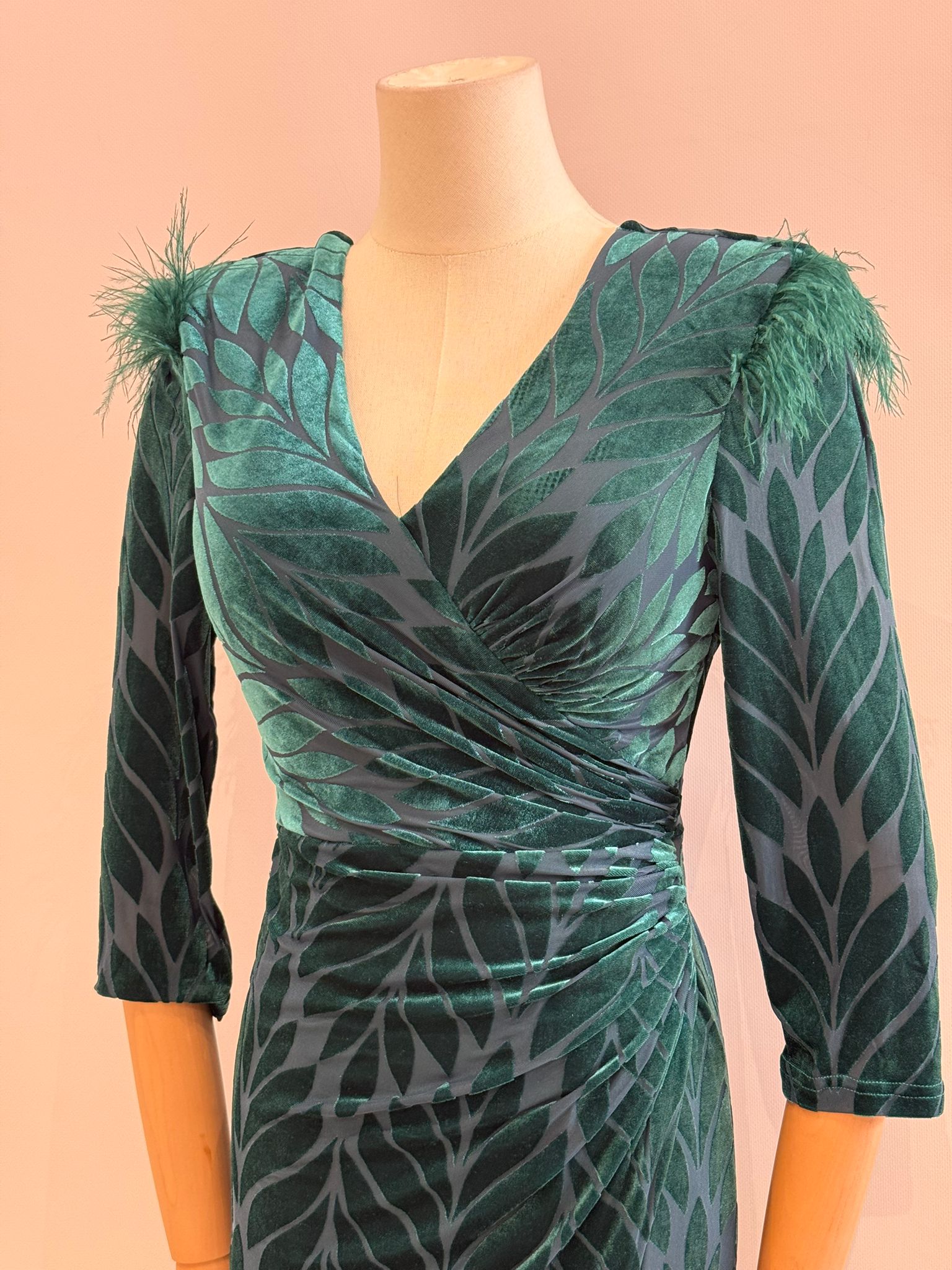 Vestido midi de terciopelo 22339-2
