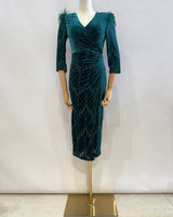 Vestido midi de terciopelo 22339-2
